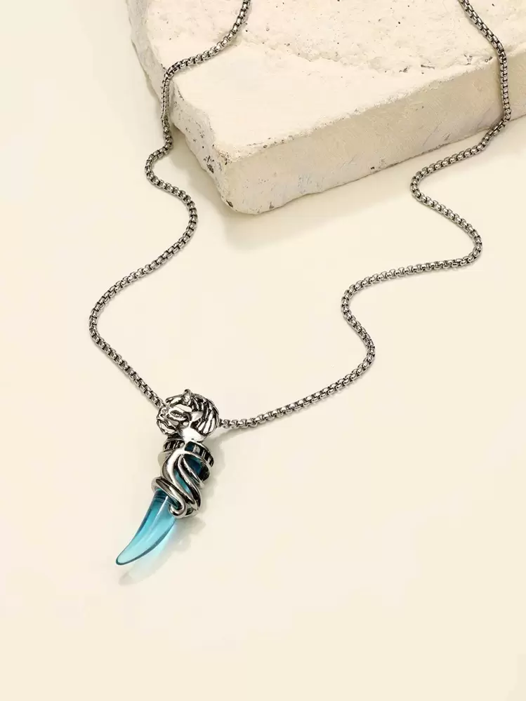 À La Mode Et Populaire Homme Structuré Collier En Alliage Pour Bijou Cadeau Et Pour A Élégant Look - Argent - Voir 1