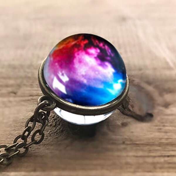 

Round Pendant Necklace, Multicolor