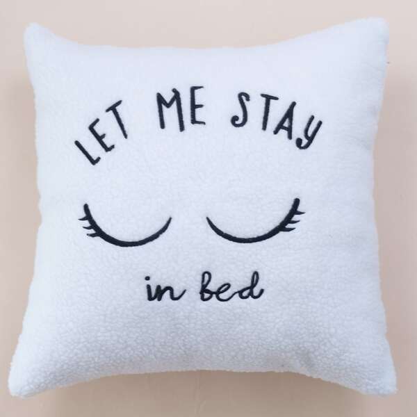 

Slogan Graphic Cushion Cover Without Filler, Black and white