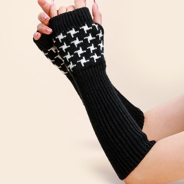 

Knit Long Gloves, Black
