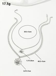 兒童2入組萬聖節蜘蛛吊墜項鏈