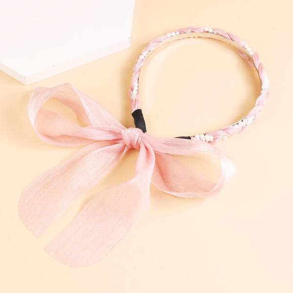 

Toddler Girls Faux Pearl Decor Hair Hoop, Pink