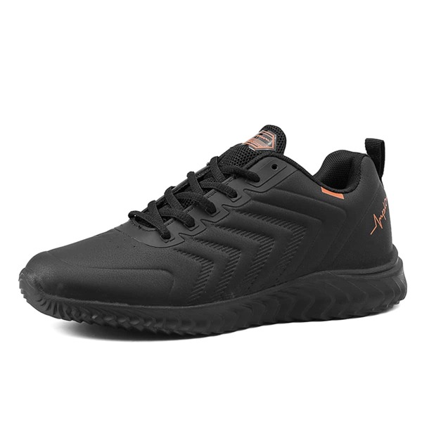 

Men Letter Patch Lace-up Front Sneakers, Black