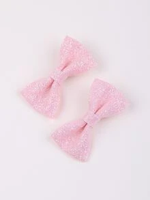 2 cái Bé Gái Mới Biết Đi Nơ Kẹp Tóc - Màu Hồng baby - Xem 2