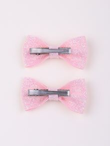 2 cái Bé Gái Mới Biết Đi Nơ Kẹp Tóc - Màu Hồng baby - Xem 3