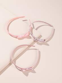 9pcs Bow Headbands For Girls, Suitable For Daily Wear - Multicolor - View 3