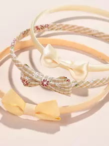 9pcs Bow Headbands For Girls, Suitable For Daily Wear - Multicolor - View 4