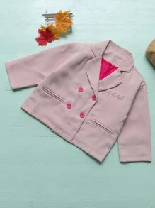小女童雙排釦西裝領外套