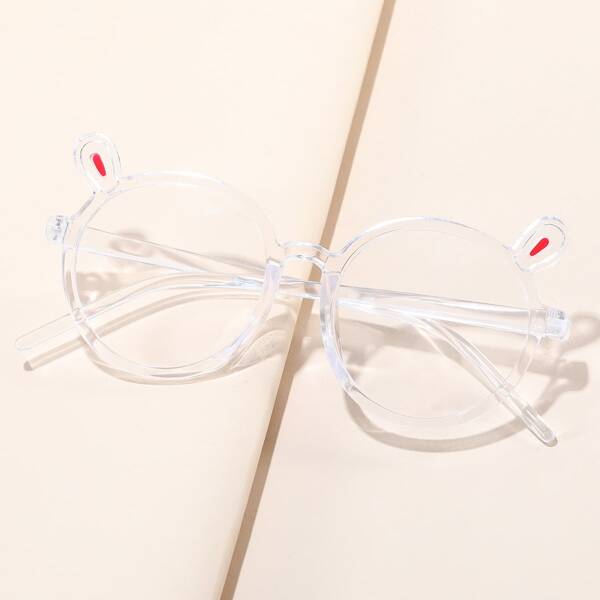 

Kids Cartoon Ear Design Glasses, Clear