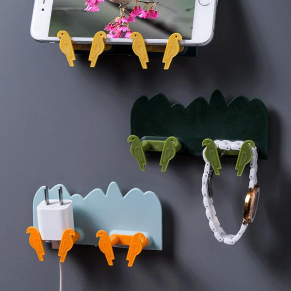 

1pc Bird Shaped Random Color Wall Hook, Multicolor