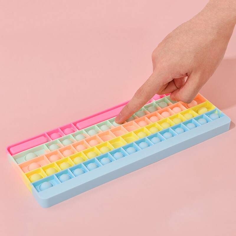 

1pc Keyboard Shaped Random Push Pop Bubble, Multicolor