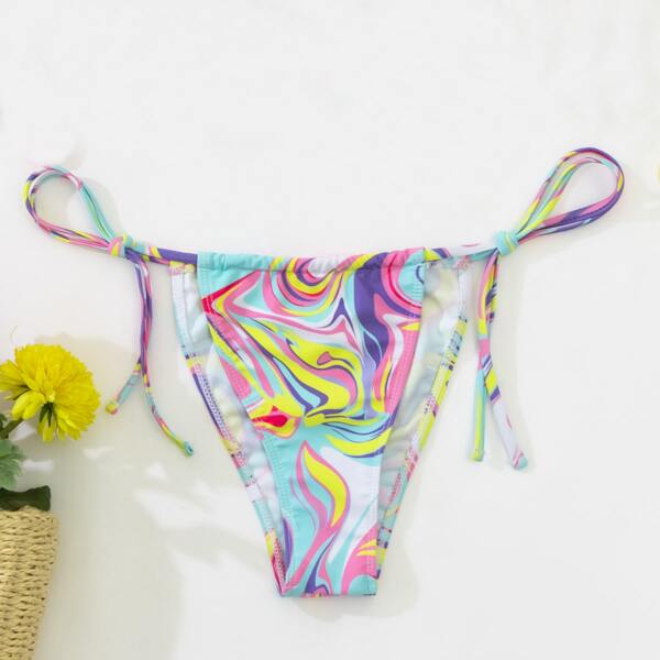 

Fluid Pattern Bikini Bottom, Multicolor
