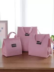 1pc Insulated Lunch Bag - Pink - View 1