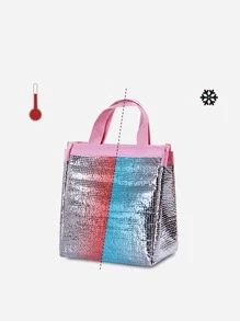 1pc Insulated Lunch Bag - Pink - View 3