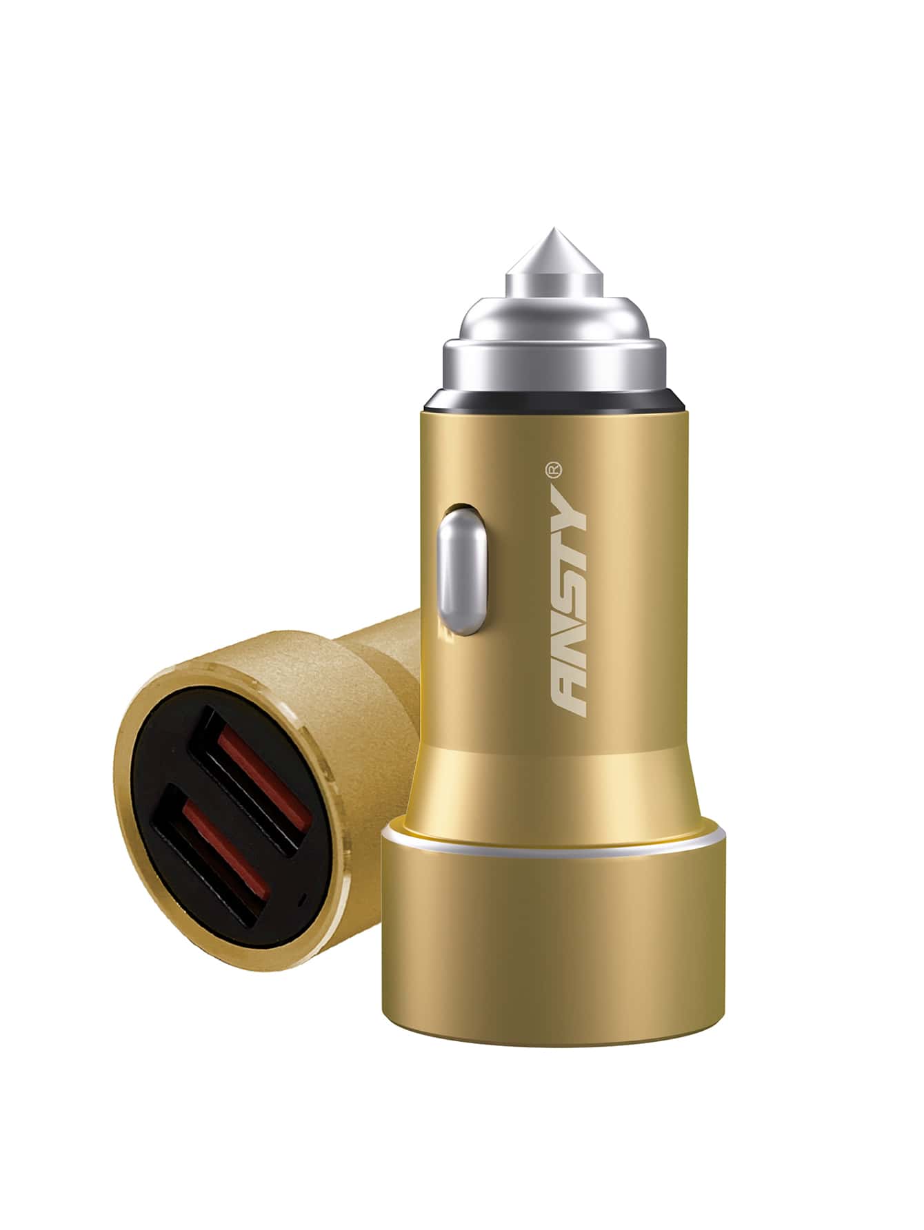 con 2 puertos Cargador de coche USB - Dorado - Ver 1