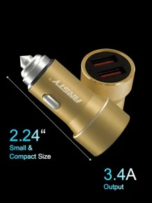 con 2 puertos Cargador de coche USB - Dorado - Ver 3