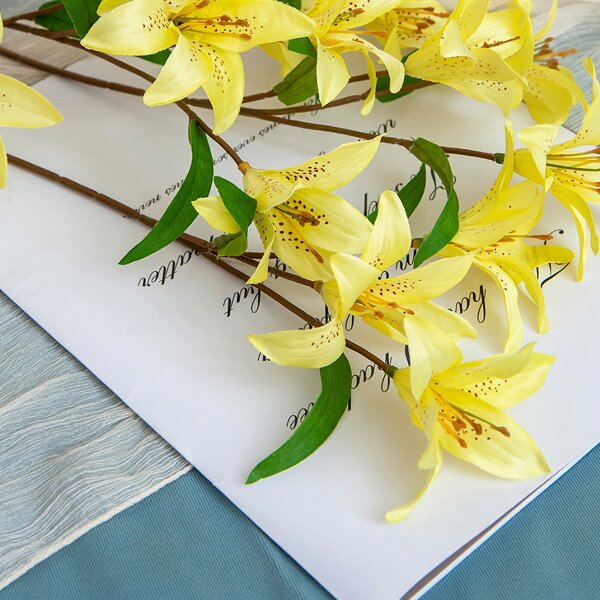 

3pcs Artificial Lily, Yellow