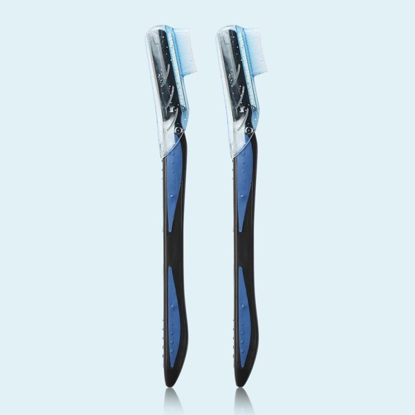 

2pcs Eyebrow Trimming Knife, Royal blue