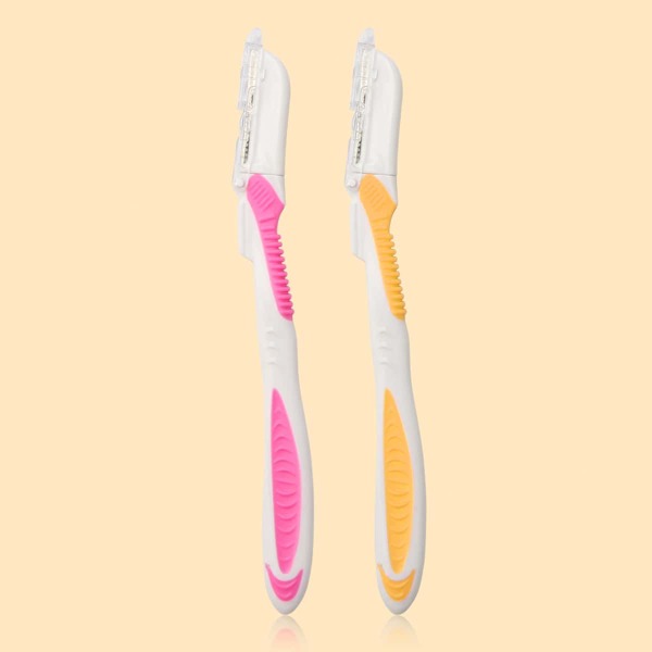 

2pcs Eyebrow Trimming Knife, Multicolor