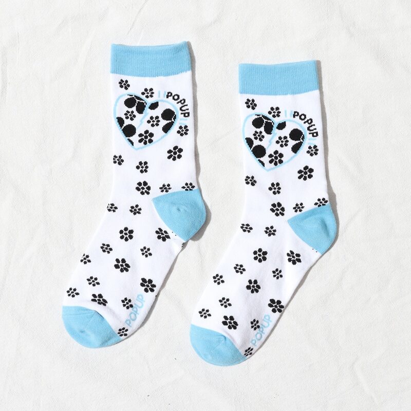 

Flower Print Crew Socks, Multicolor