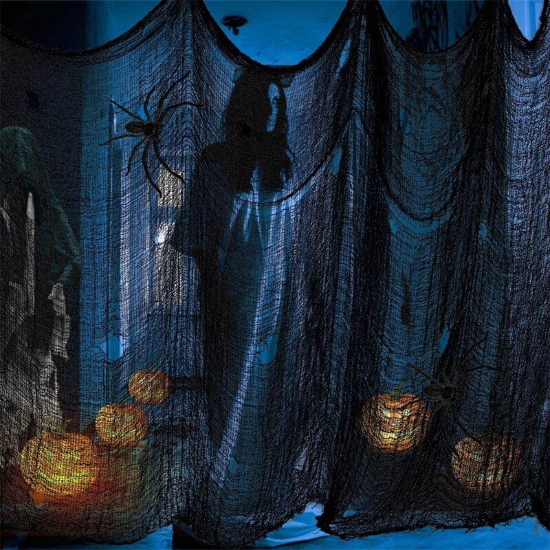 

1pc Halloween Solid Color Backdrop, Black