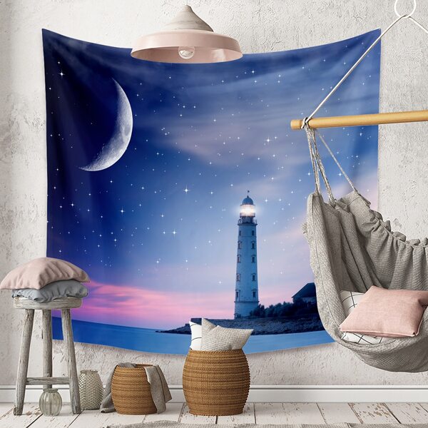 

Landscape Print Tapestry, Multicolor