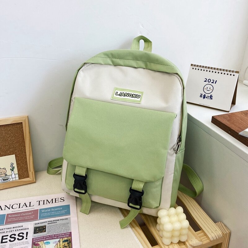 

Buckle Decor Backpack, Green