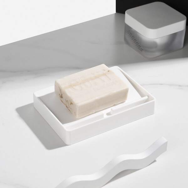 

Solid Color Soap Box, White