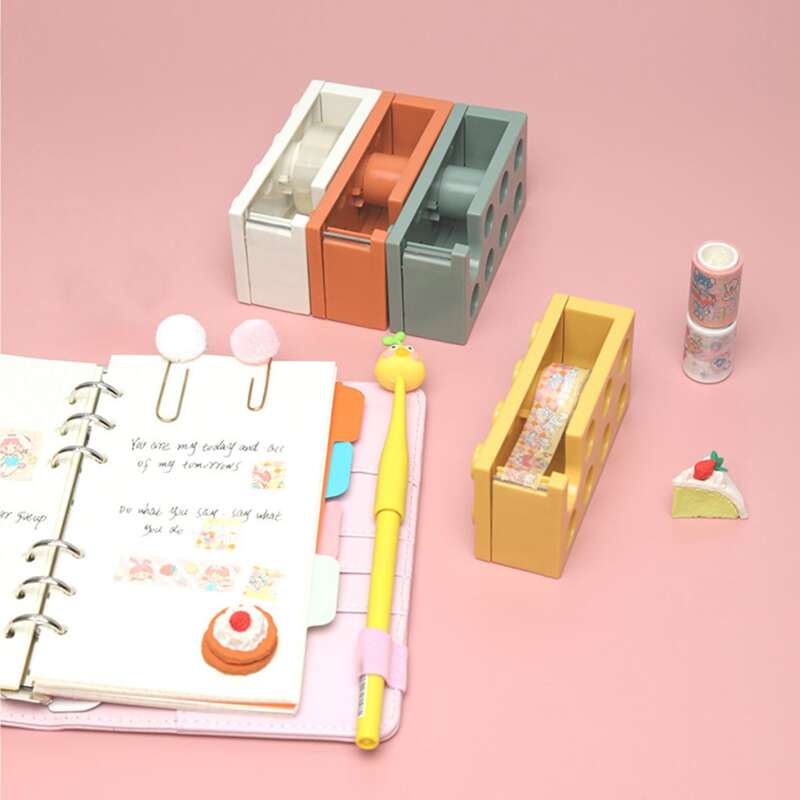 

1pc Solid Color Tape Cutter, Multicolor