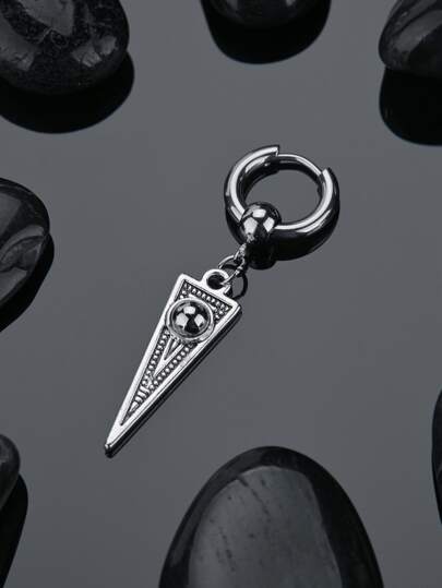 時尚流行1入組式男士幾何細節耳環不銹鋼珠寶禮物和時尚外觀