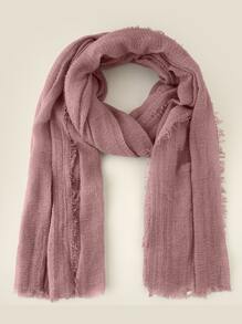 1pc vải lanh màu bong bóng chi tiết hijab cho bãi biển, kem chống nắng, khăn ấm áp và giải trí - Bụi hồng - Xem 1