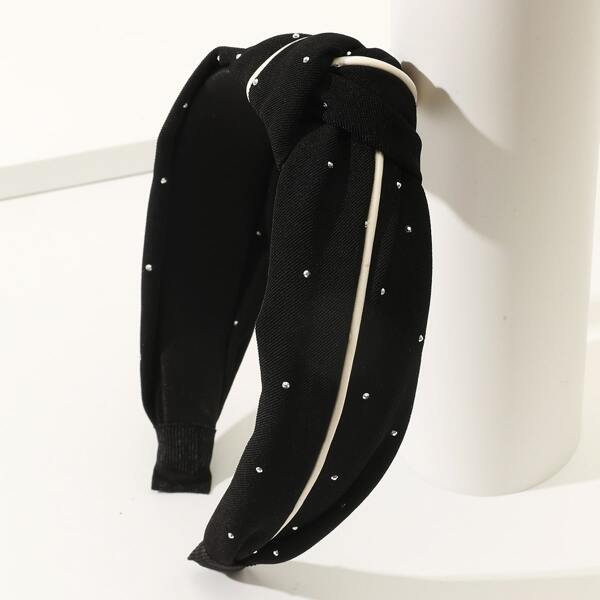 

Knot Design Wide Headband, Black
