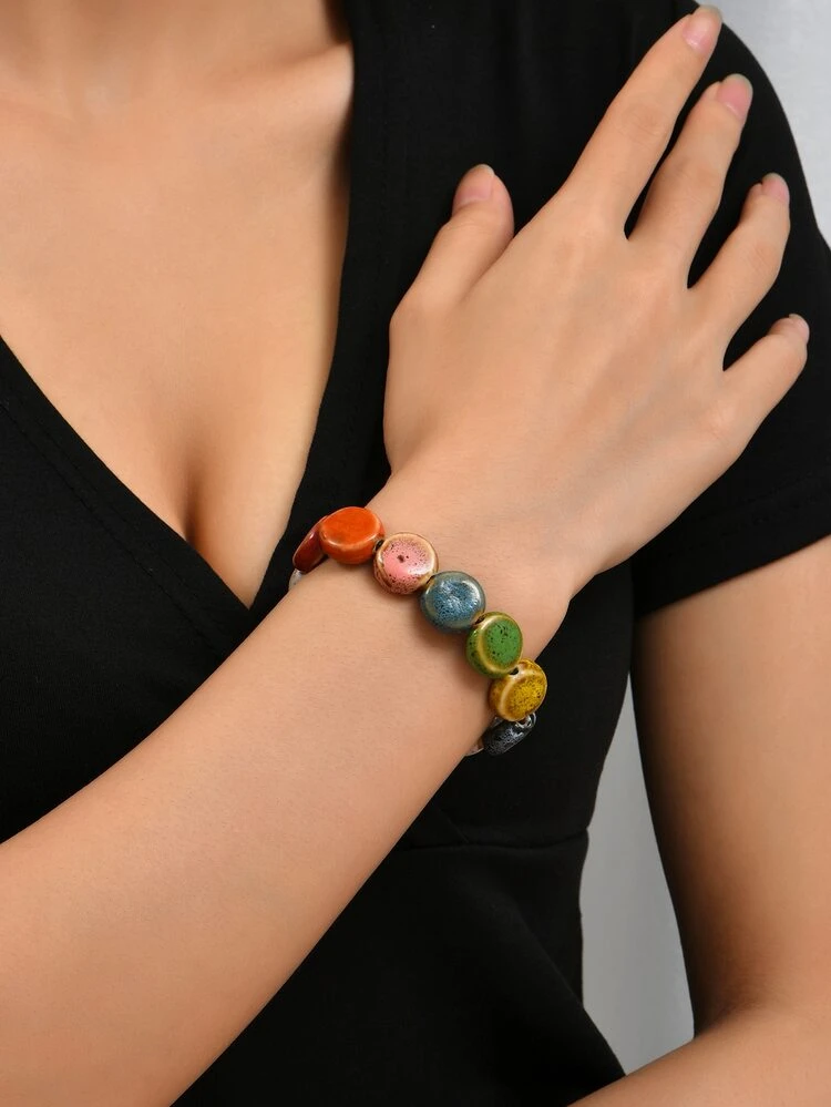 Color Block Ceramic Bracelet