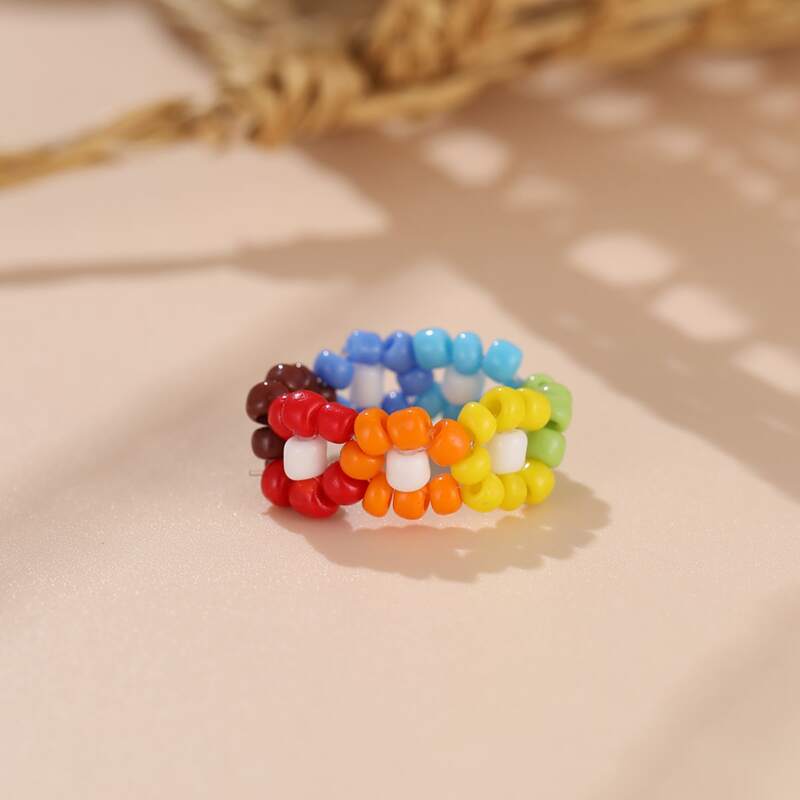 

Flower Decor Ring, Multicolor