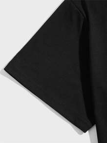 ROMWE MEN Street Life Các bạn Áo thun Bông Lá thư Đồ họa Ô tô - màu đen - Xem 3