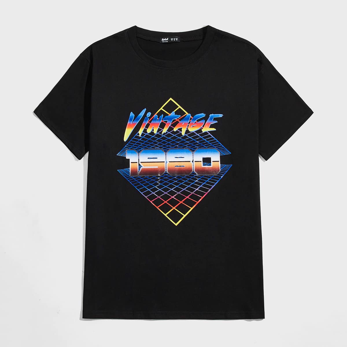 

Guys Letter Graphic Tee, Black