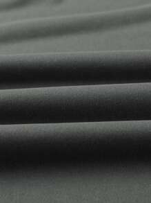 Manfinity Hypemode Hombres Sudadera con estampado de letra de hombros caídos 2 en 1 - Verde militar - Ver 3