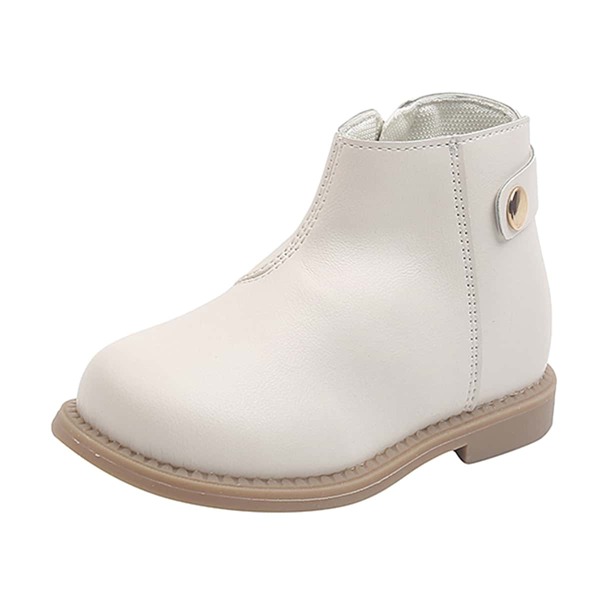 

Toddler Girls Side Zip Classic Boots, Beige