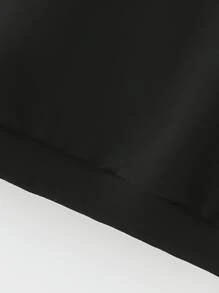 SHEIN Áo nỉ tay trễ vai in hình hoạt hình bé gái - màu đen - Xem 3