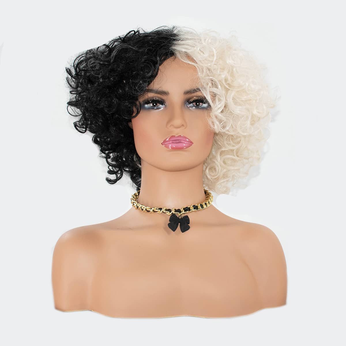 

Two Tone Short Curly Wig, Multicolor