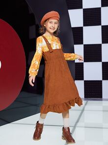 SHEIN Áo nỉ Gái Cà vạt nhuộm Giải trí - Màu vàng - Xem 8