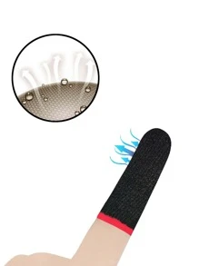 4入組防汗遊戲手指袖 - 黑色 - 查看 3