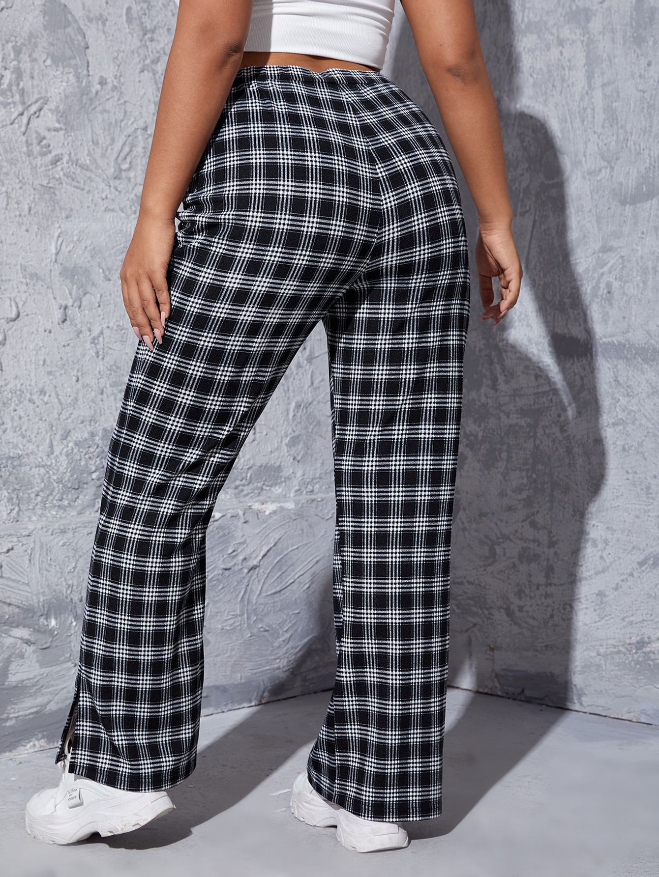 Is That The New Plus Plaid Split Hem 