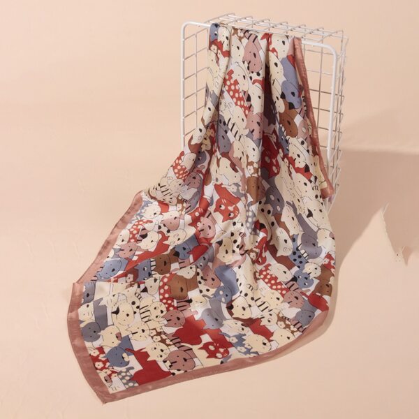

Cartoon Animal Print Bandana, Multicolor