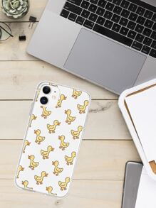 卡通鴨透明手機殼 - 無色 - 查看 4