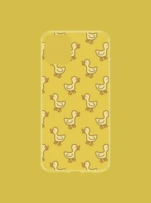 卡通鴨透明手機殼 - 無色 - 查看 2