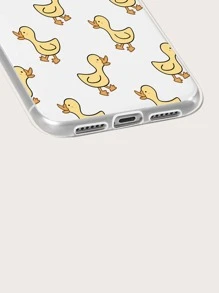 卡通鴨透明手機殼 - 無色 - 查看 3