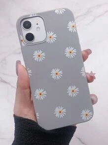 เคสโทรศัพท์ลายดอก - สีเทา - ดู 2