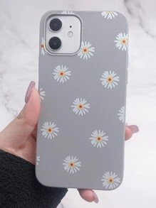 เคสโทรศัพท์ลายดอก - สีเทา - ดู 4