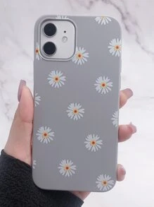 เคสโทรศัพท์ลายดอก - สีเทา - ดู 5